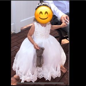 Like New - Ivory Flower Girl Dress- 2t